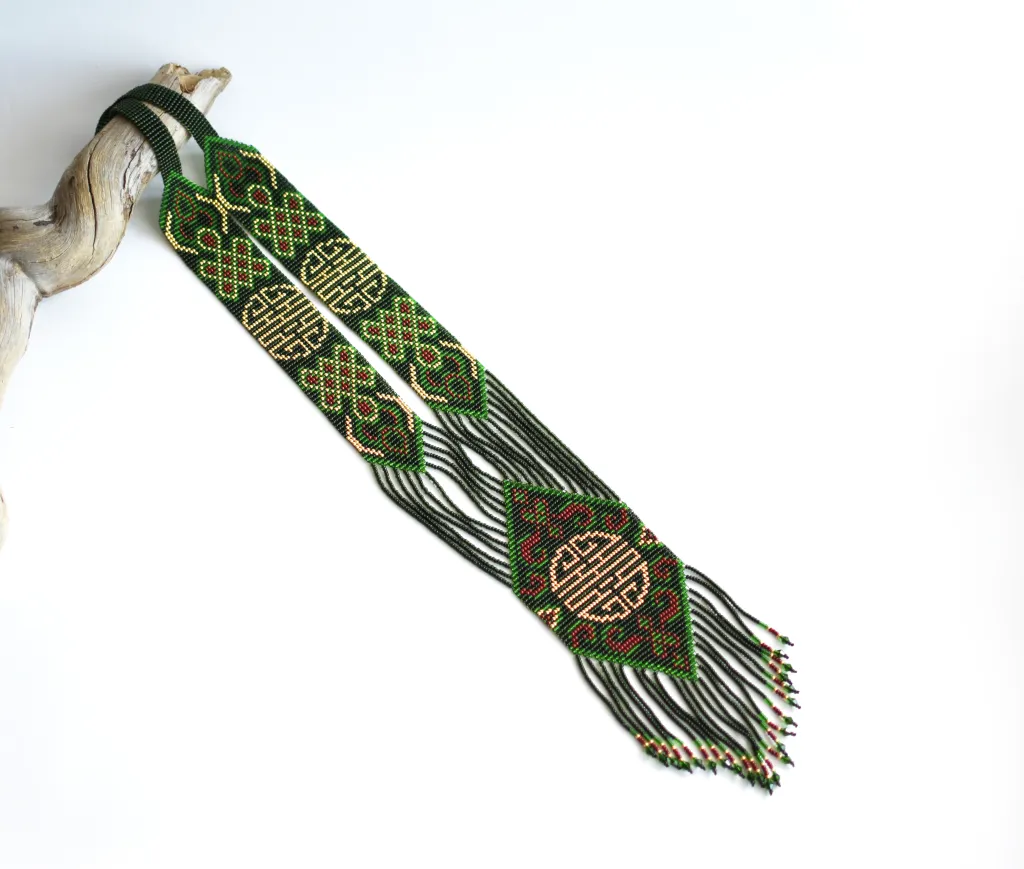 Гердан (гайтан) "Восточный" зелёный