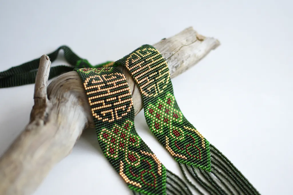 Гердан (гайтан) "Восточный" зелёный