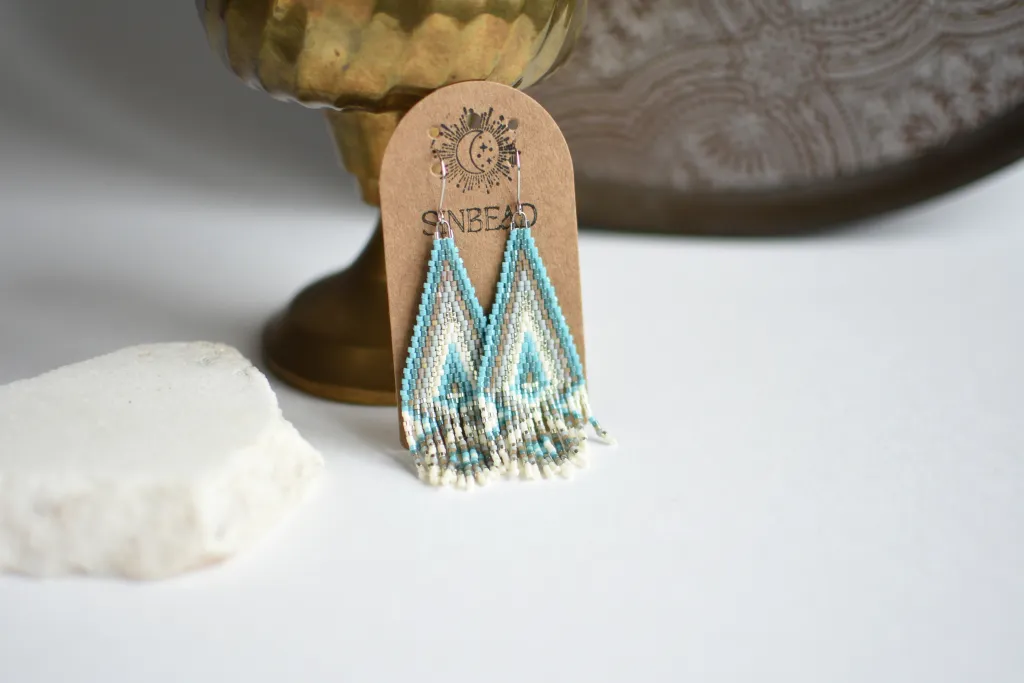 Бохо cерьги из бисера