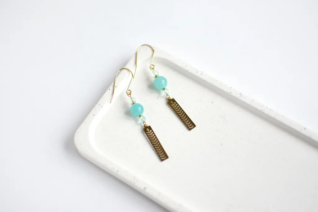 Серьги с амазонитом