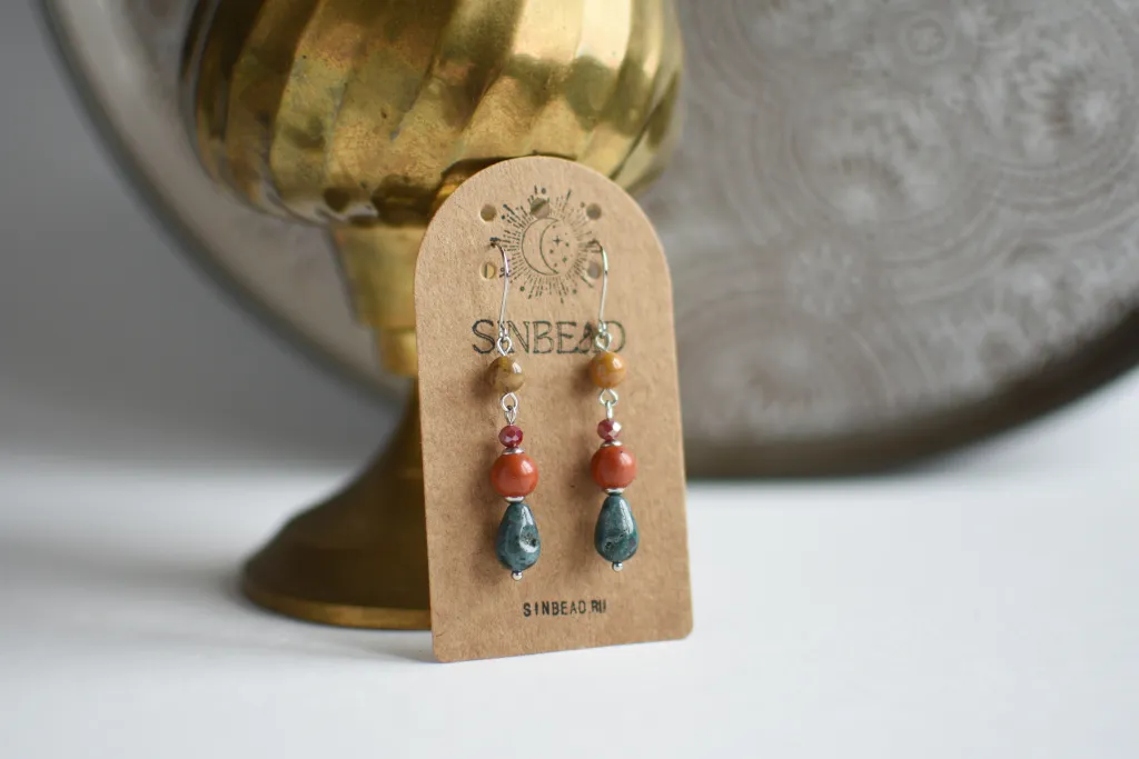 Серьги с яшмой