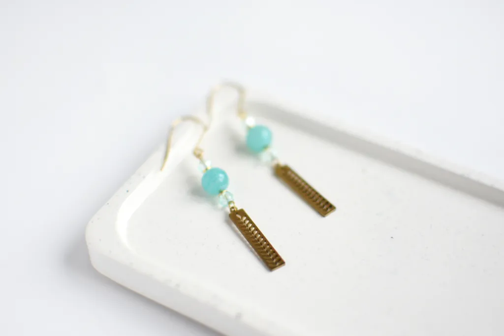 Серьги с амазонитом