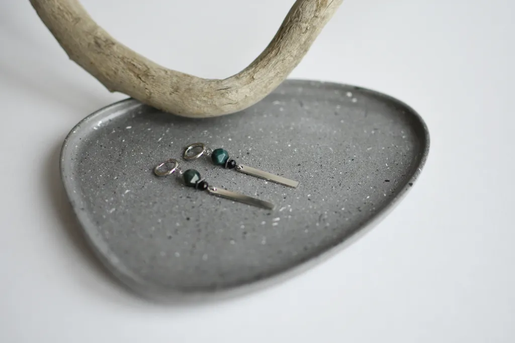 Серьги с халцедоном