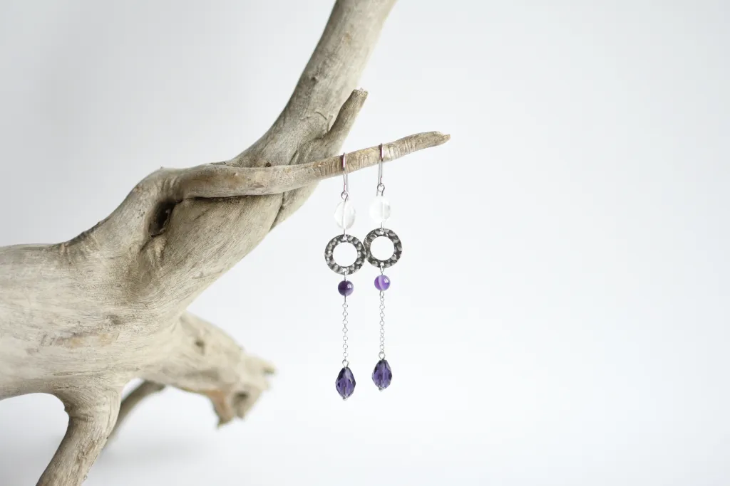 Серьги с аметистами
