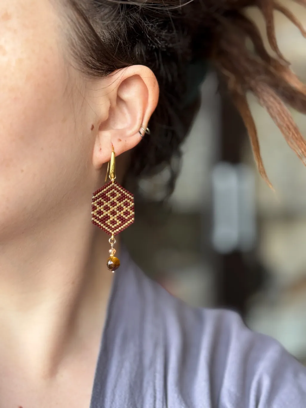 Серьги "Улзы" коричневые