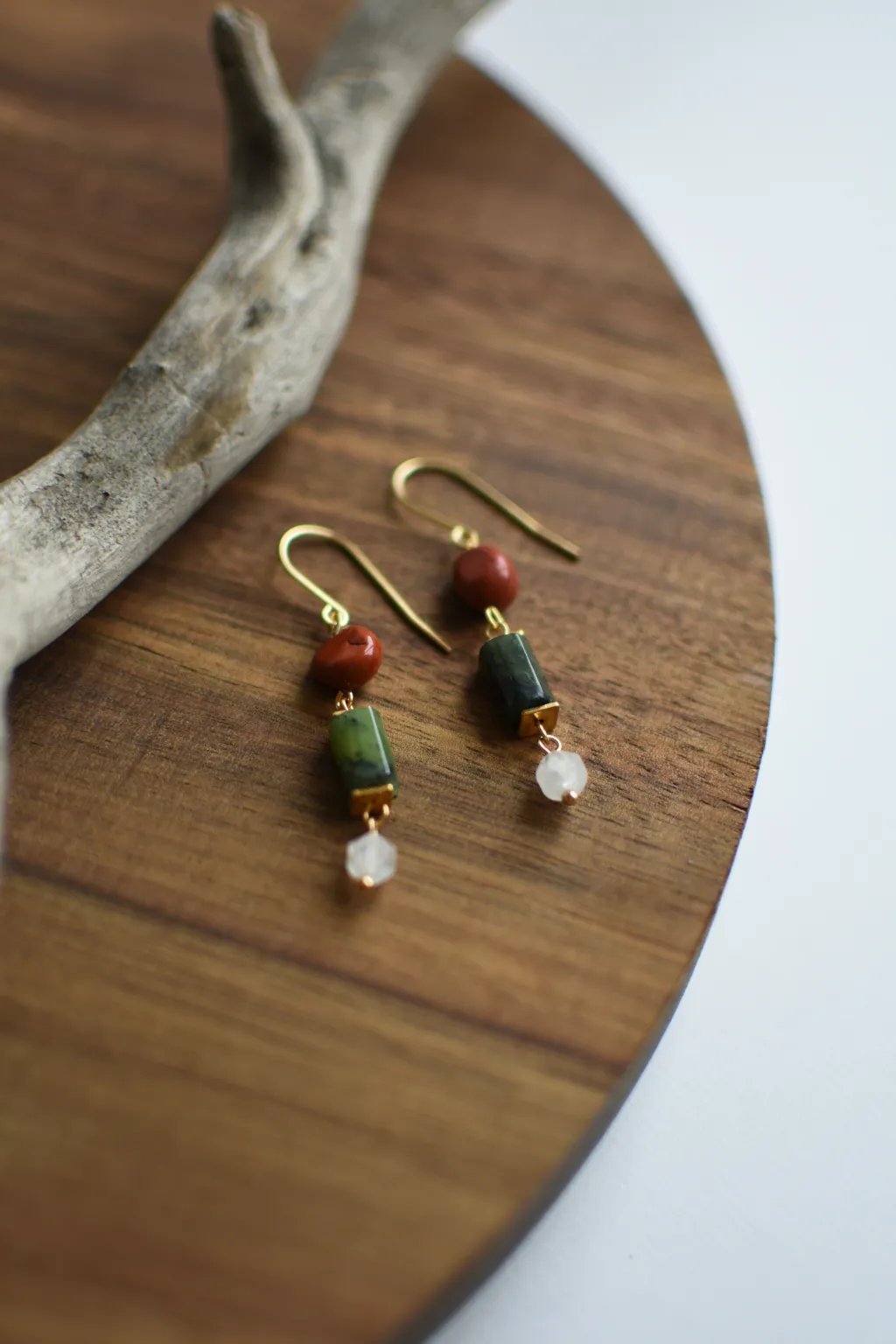 Серьги с серпентином