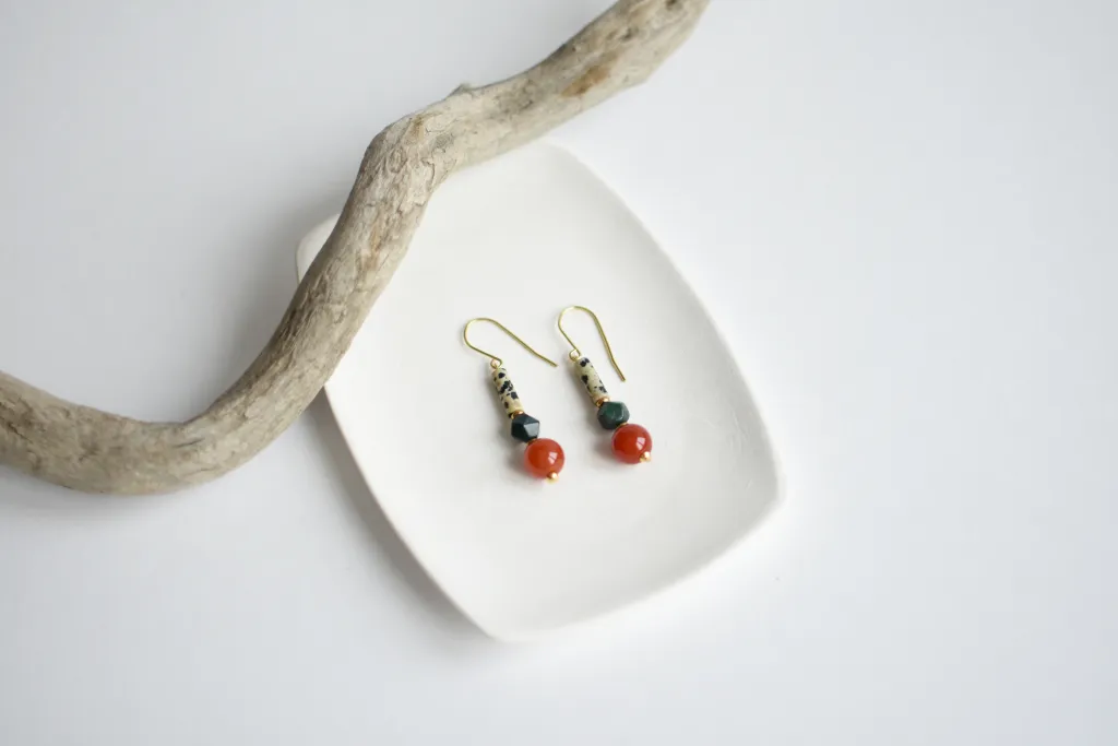 Серьги с сердоликом