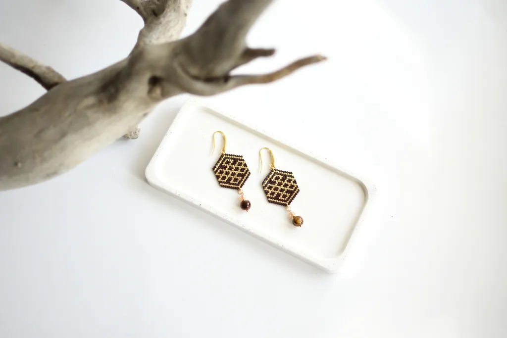 Серьги "Улзы" коричневые