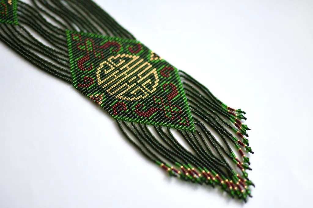 Гердан (гайтан) "Восточный" зелёный