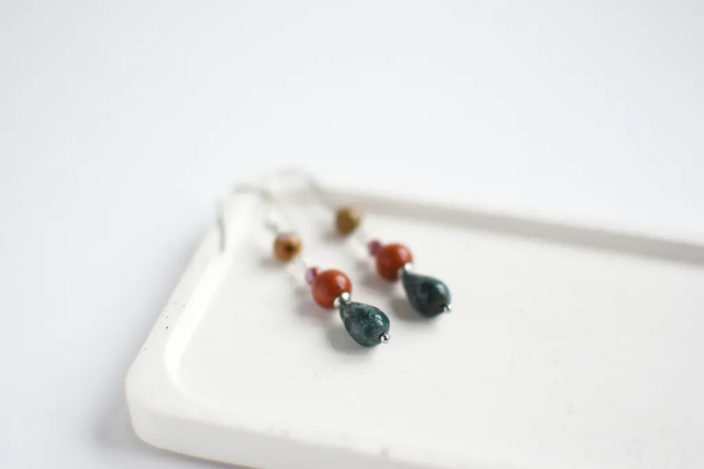 Серьги с яшмой