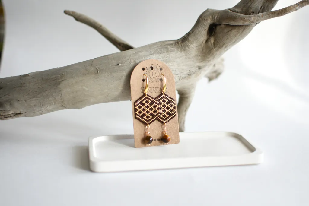 Серьги "Улзы" коричневые