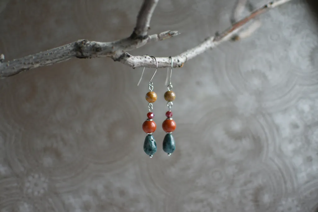 Серьги с яшмой