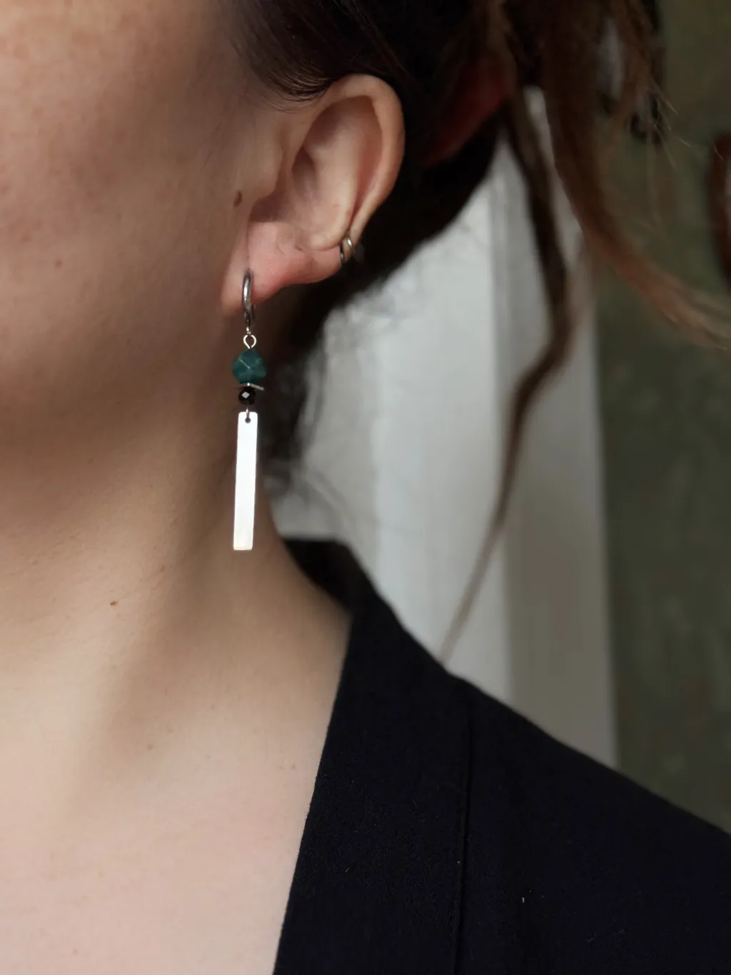 Серьги с халцедоном