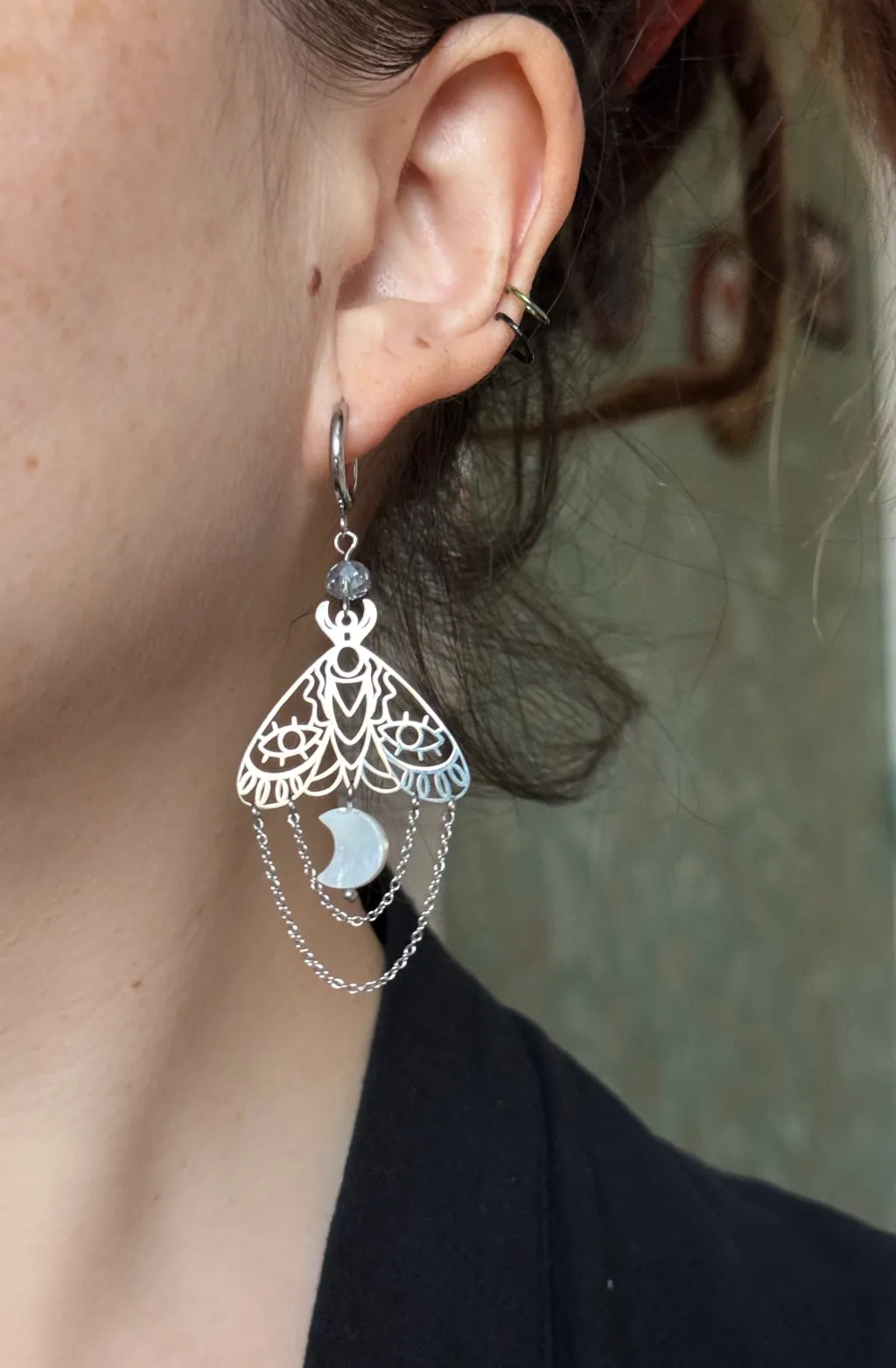 Серьги с мотыльками