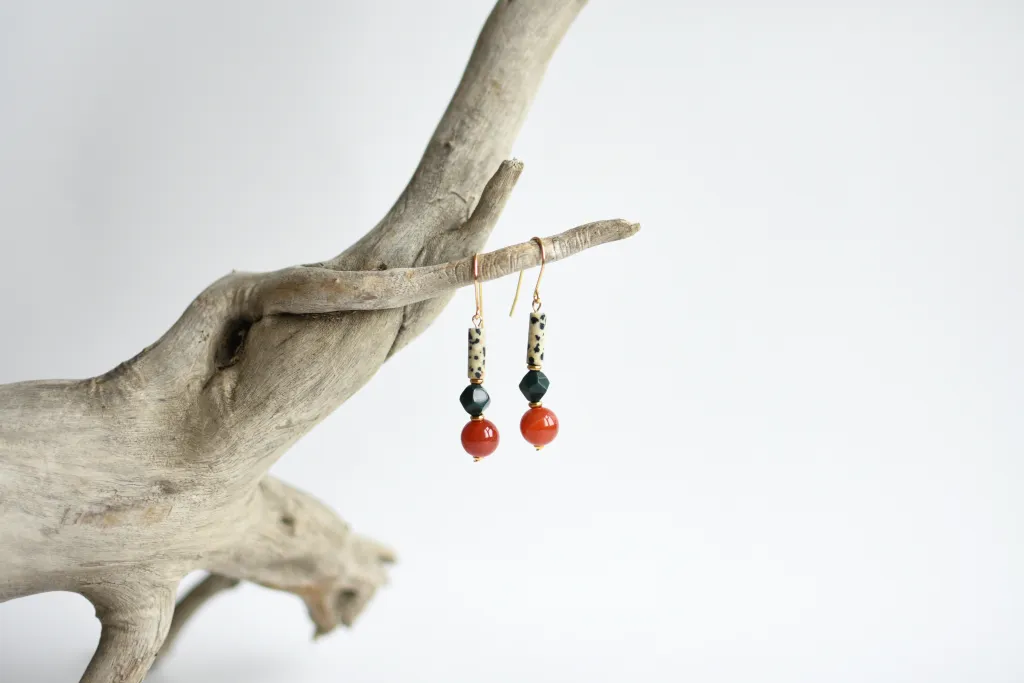 Серьги с сердоликом