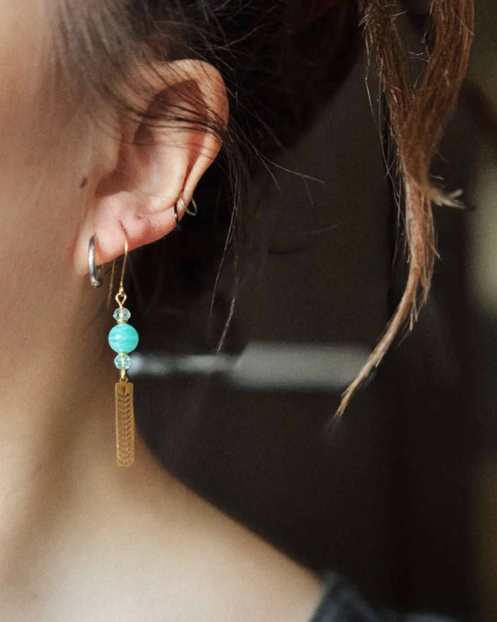 Серьги с амазонитом