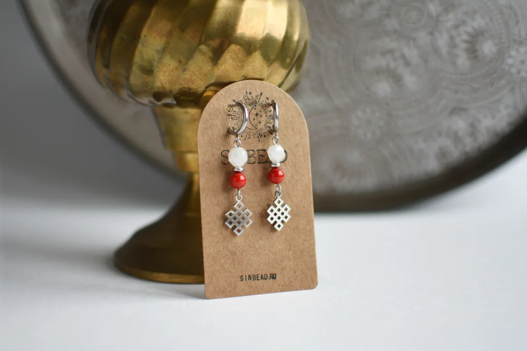 Серьги с кораллом "Улзы"