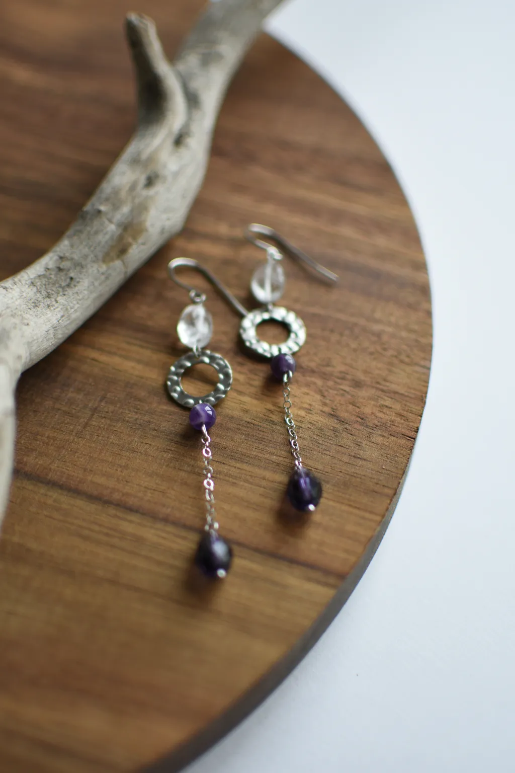 Серьги с аметистами