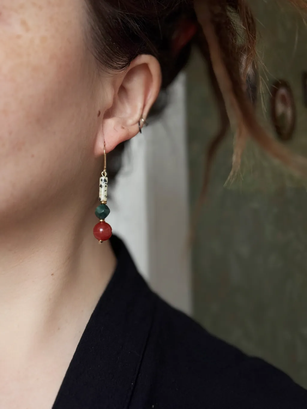 Серьги с сердоликом