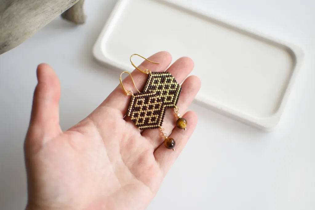 Серьги "Улзы" коричневые