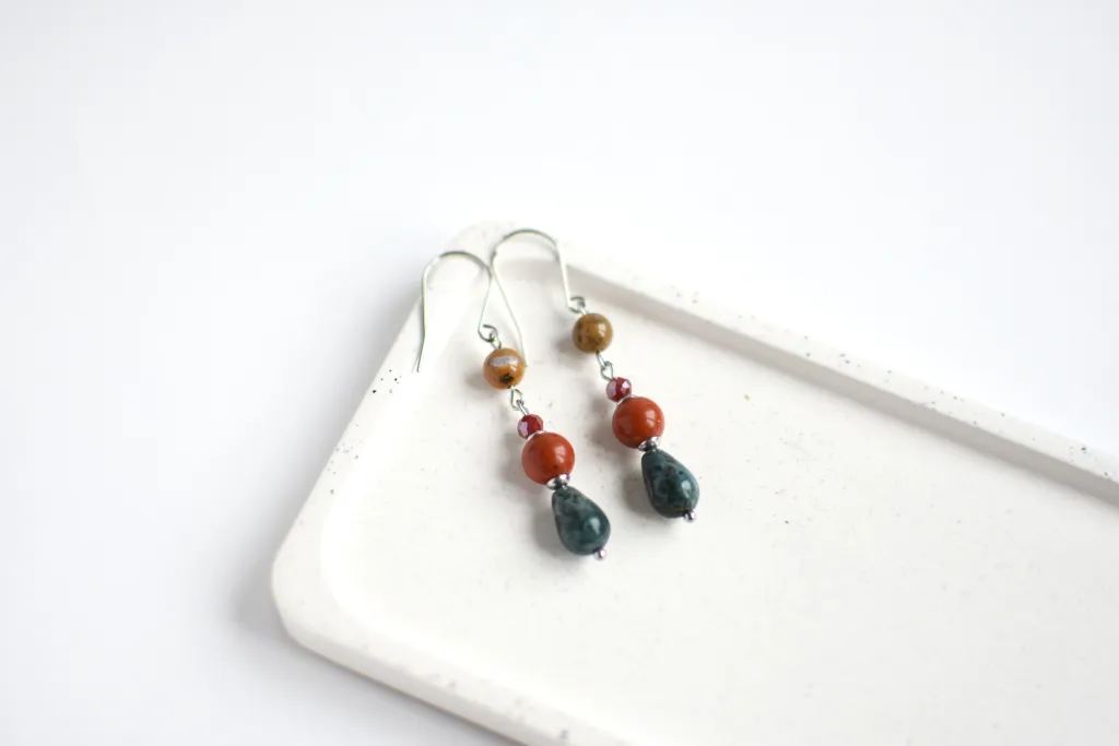 Серьги с яшмой