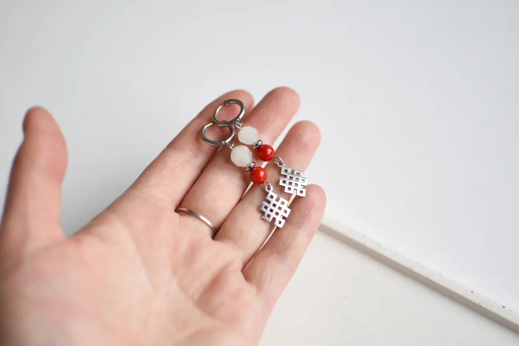 Серьги с кораллом "Улзы"