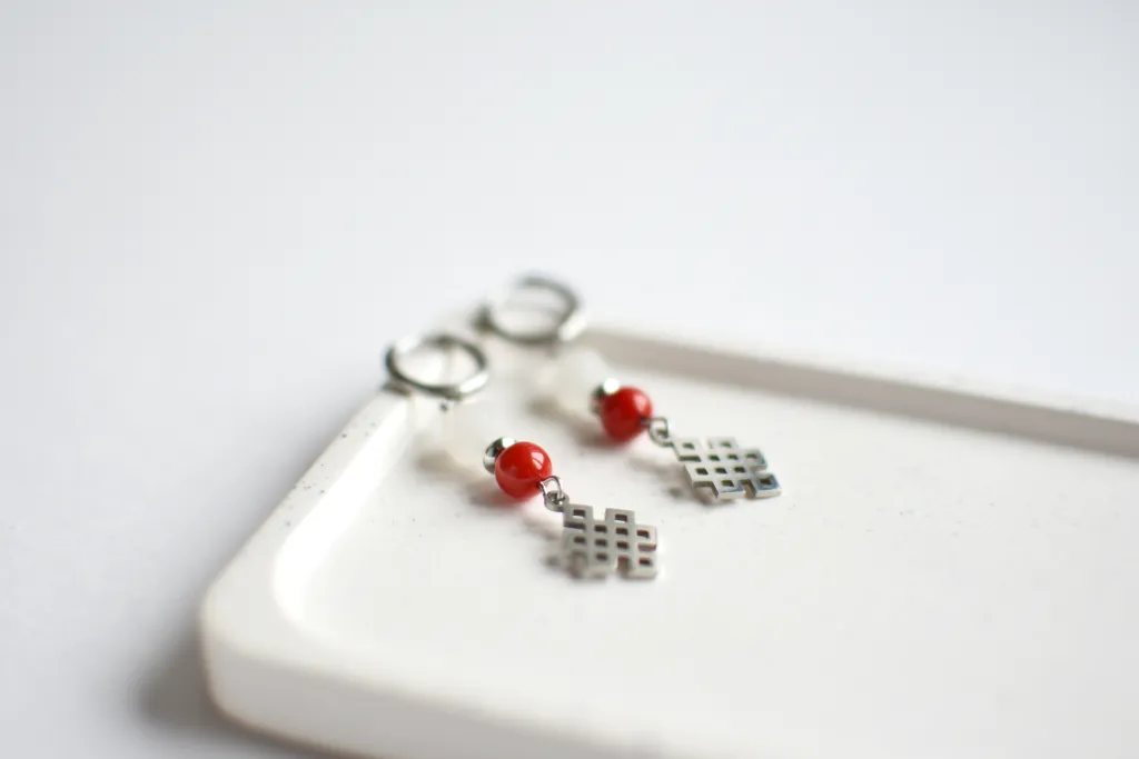 Серьги с кораллом "Улзы"