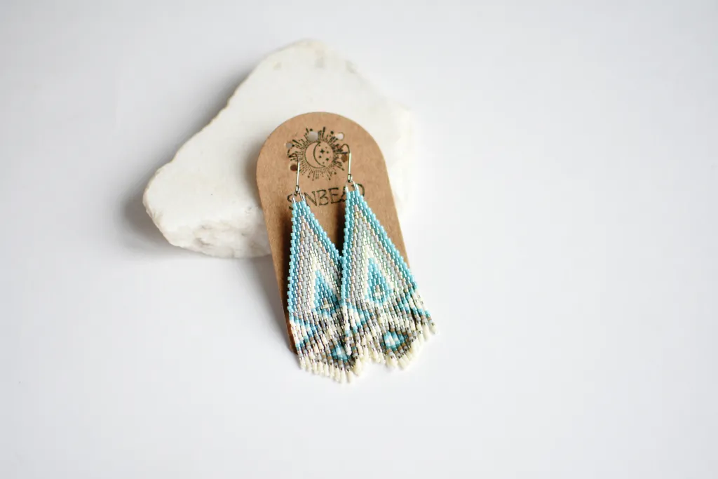 Бохо cерьги из бисера